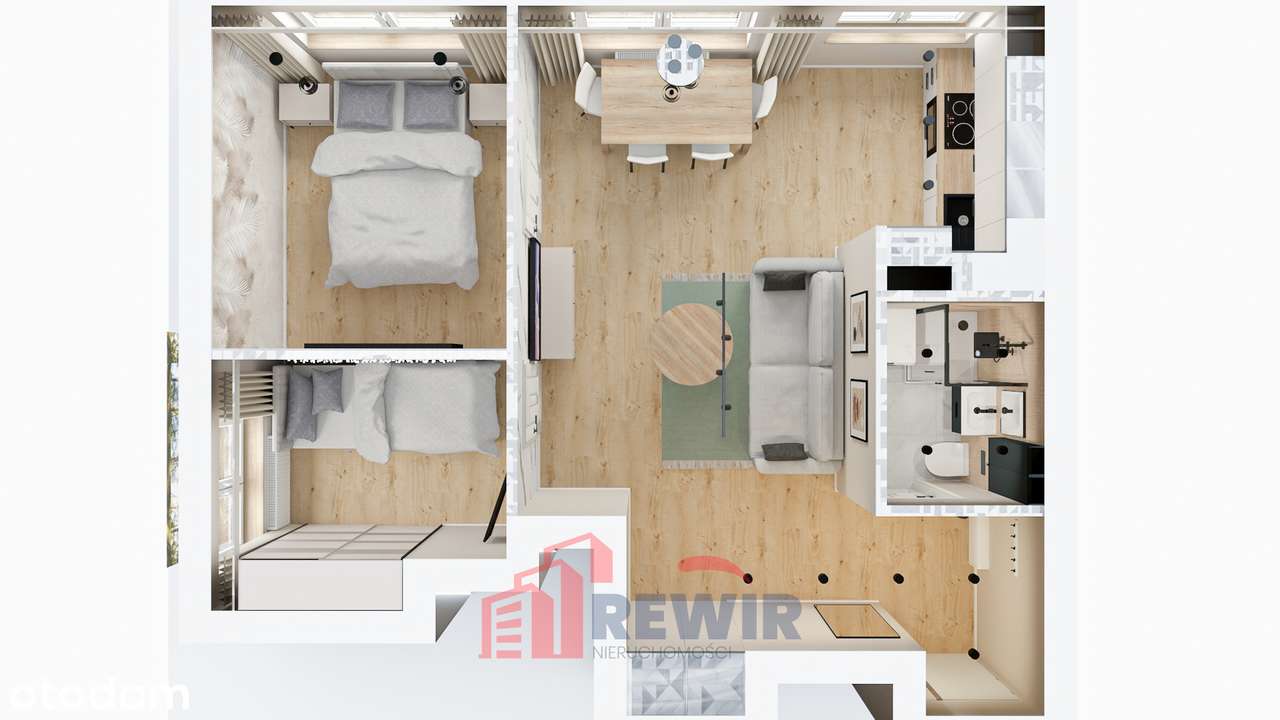 Trzypokojowe mieszkanie przy ul. 12 Lutego-19