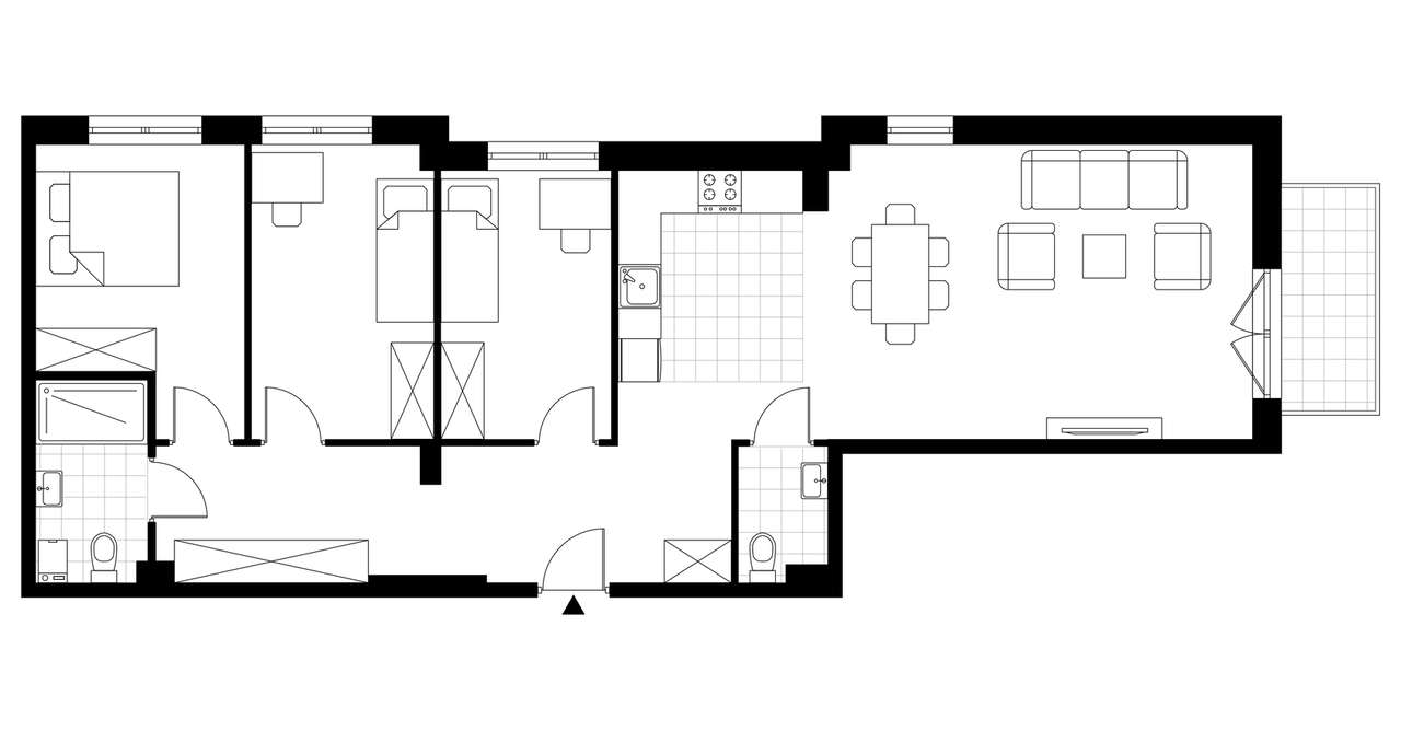 Ogrody centrum 2 | mieszkanie 4-pok. | B.1.19 - Pełny obrazek: 4/9