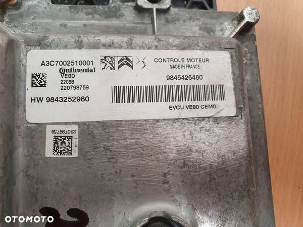 KOMPUTER STEROWNIK SILNIKA PEUGEOT 208 II E208 2008 MOKKA-E 9843252980 - 2