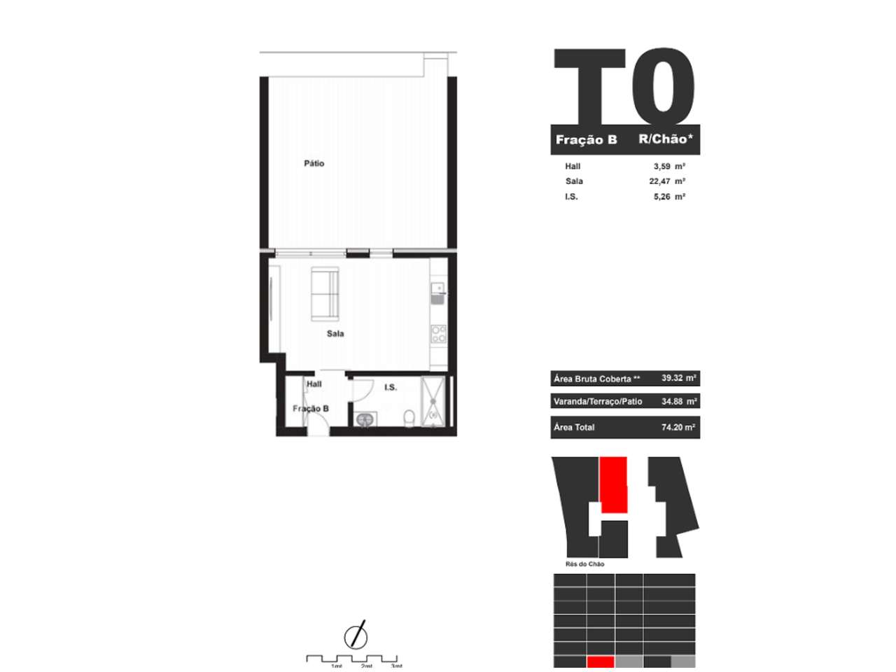 T0 com Terraço | Edifício Santiago | Leça da Palmeira - Grande imagem: 4/5