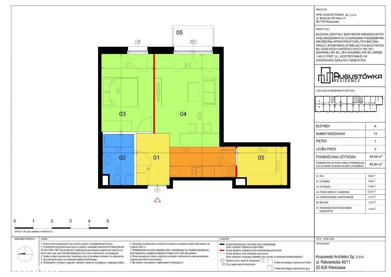 Mieszkanie 2-pok w Inwestycji Augustówka Residence - Pełny obrazek: 2/5