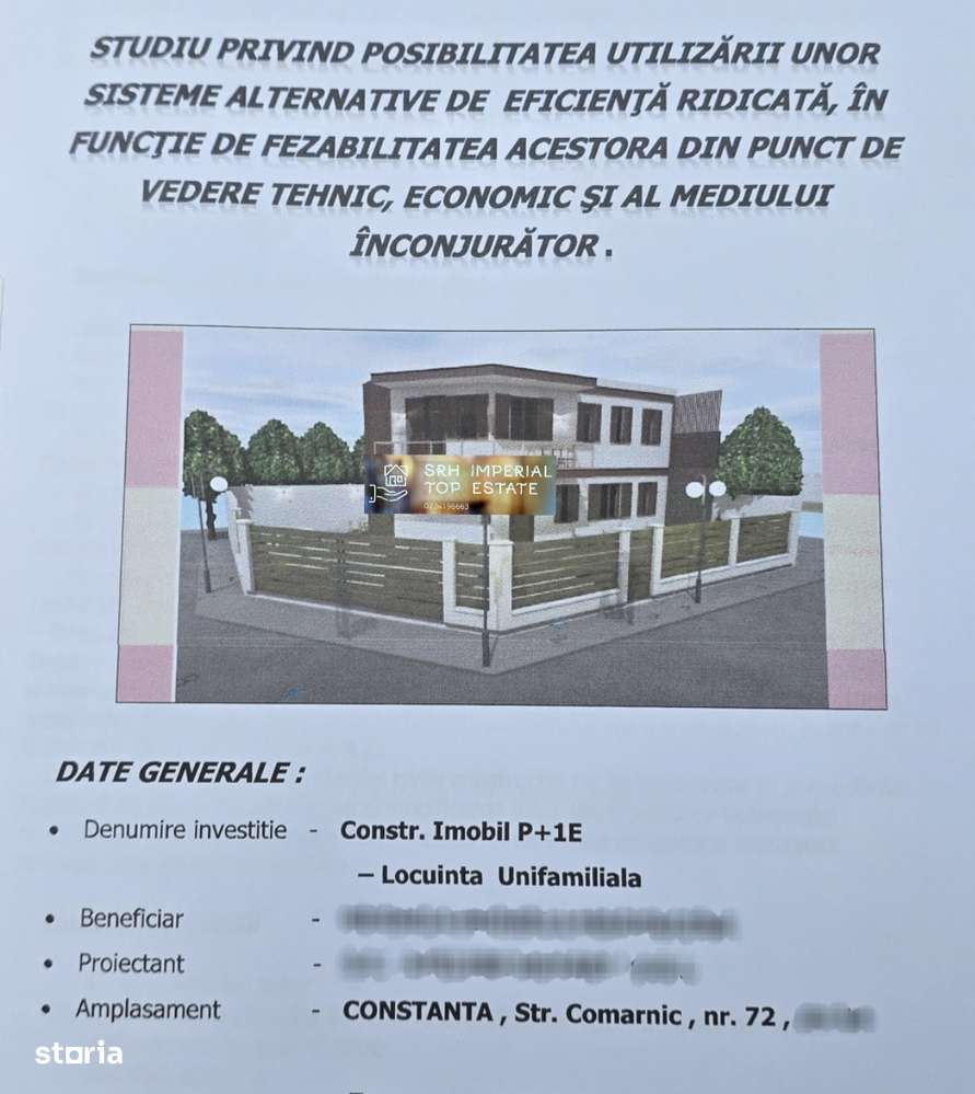 Teren de vânzare cu proiect casă P+1 în cartier nou de case  Zona Km5 - Imagine principală: 1/3
