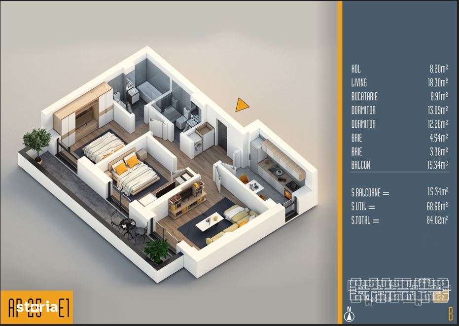 Apartament 3 camere | Etajul 1 | Spatios si Luminat - Imagine principală: 3/6