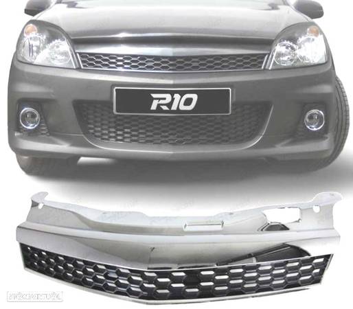 GRELHA FRONTAL SEM SÍMBOLO PARA OPEL ASTRA H GTC 04-07 PRETA - 1