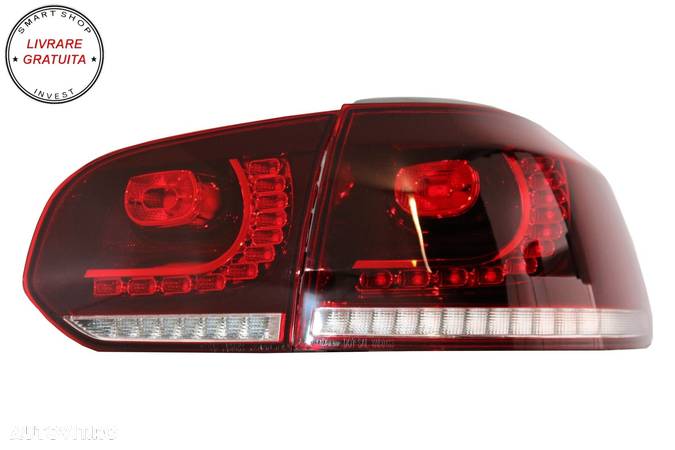 Stopuri FULL LED VW Golf 6 VI (2008-2013) R20 Design Semnal Secvential Dinamic- livrare gratuita - 11