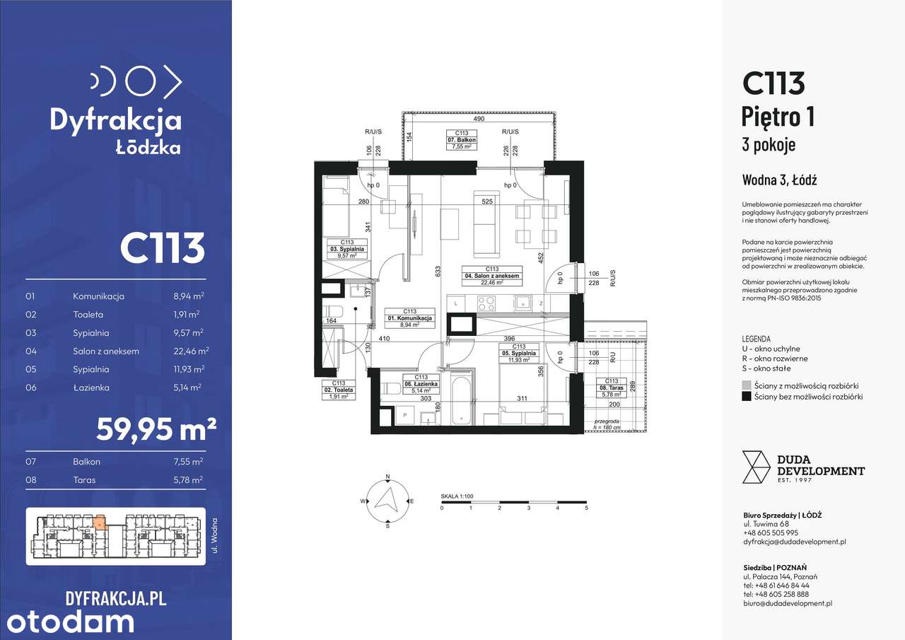 3 pokoje, Nowe Centrum Łodzi, PROMOCJA - Pełny obrazek: 5/8