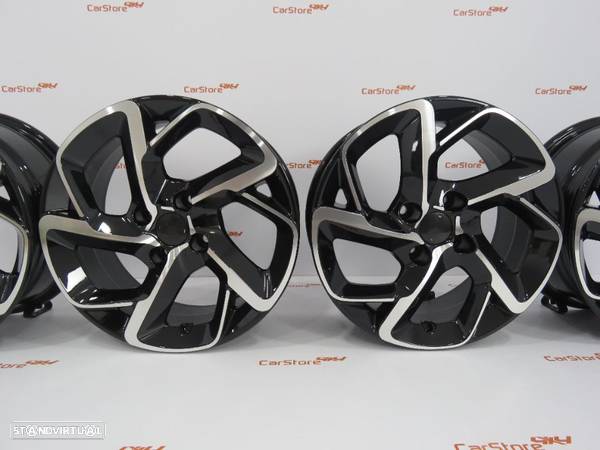 Jantes Look Peugeot 15 x 6.5 et 25 4x108 Pretas + Polidas - 2