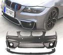 PARA-CHOQUES FRONTAL PARA BMW E90 E91 08-12 LOOK M4 PDC GRELHAS NEVOEIRO + SPOILER LIP - 1