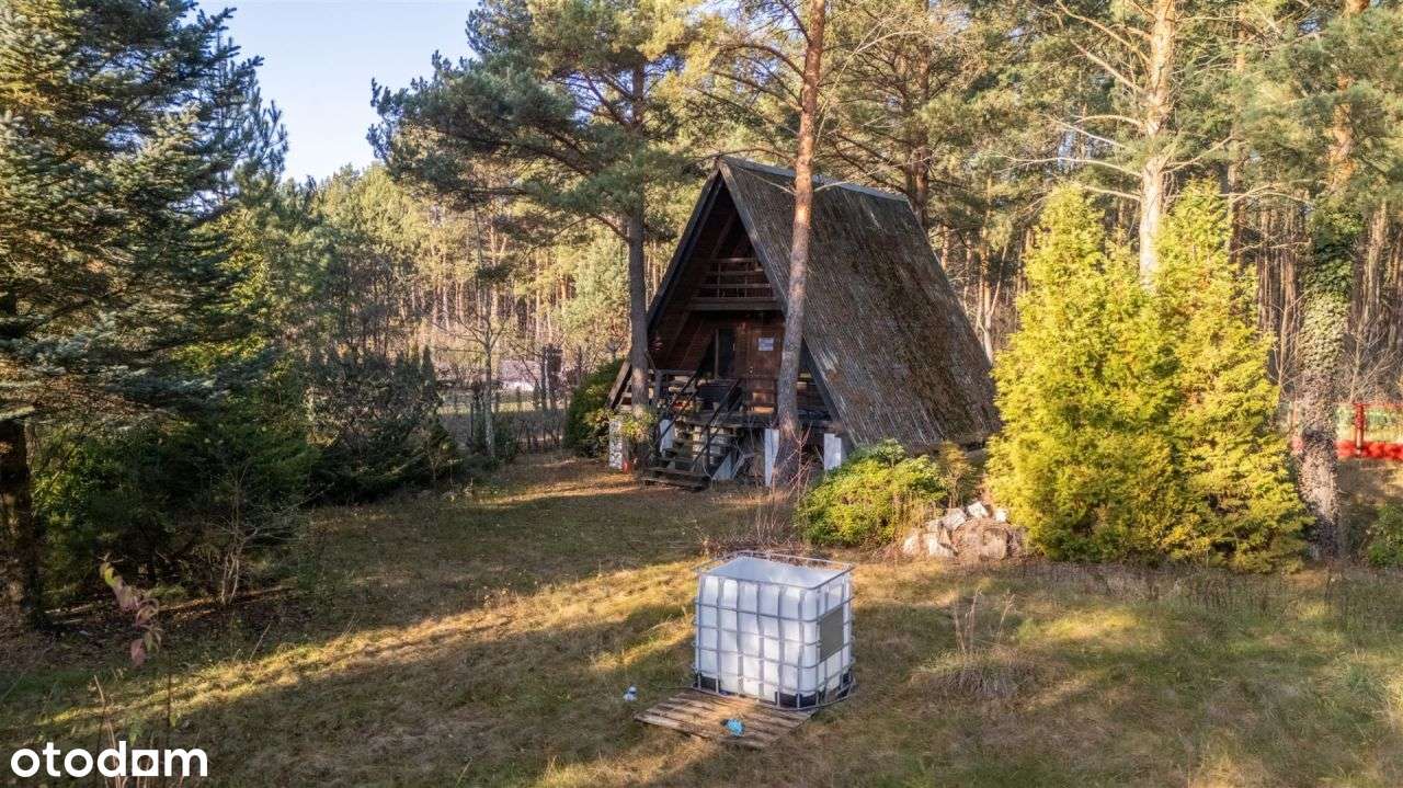 Dom drewniany letniskowy przy lesie Działka 955m-8