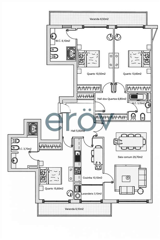 Apartamento T3 C/ 2 Suites em Gondomar-1