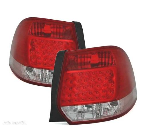 FAROLINS TRASEIROS LED PARA VOLKSWAGEN VW GOLF 5 6 VARIANT 07+ VERMELHO BRANCO - 1