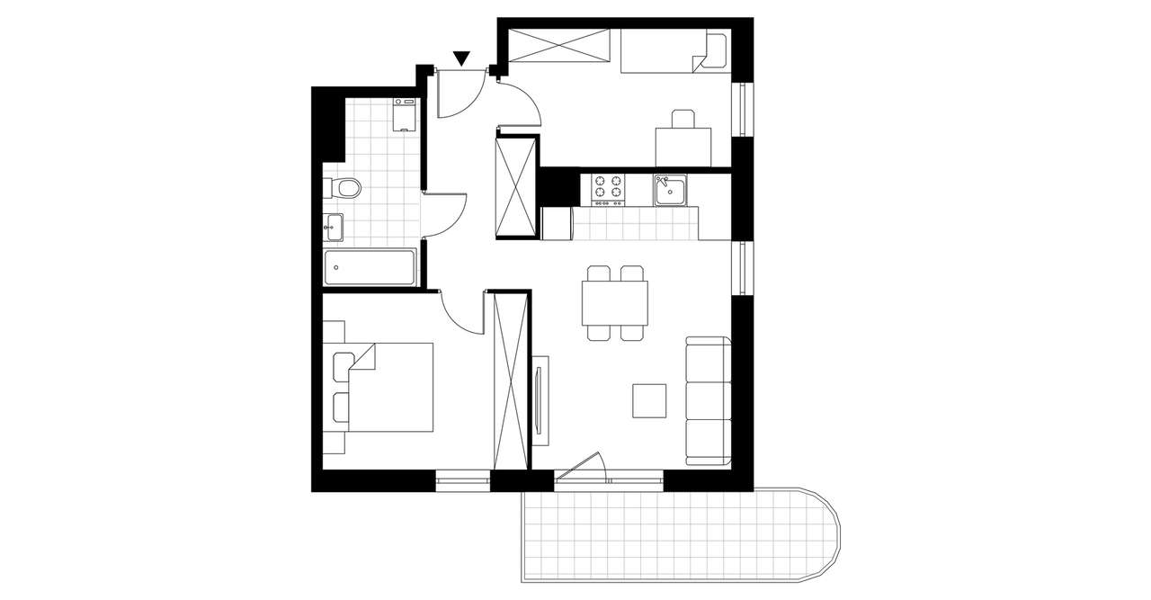 3-pokojowe mieszkanie 51m2 + balkon Bez Prowizji - Pełny obrazek: 3/6