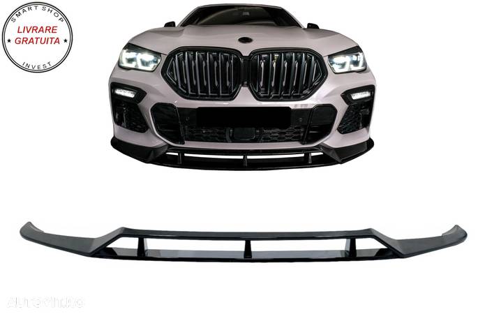 Prelungire Bara Fata BMW X6 G06 X6M (2019-up) Negru Lucios- livrare gratuita - 1