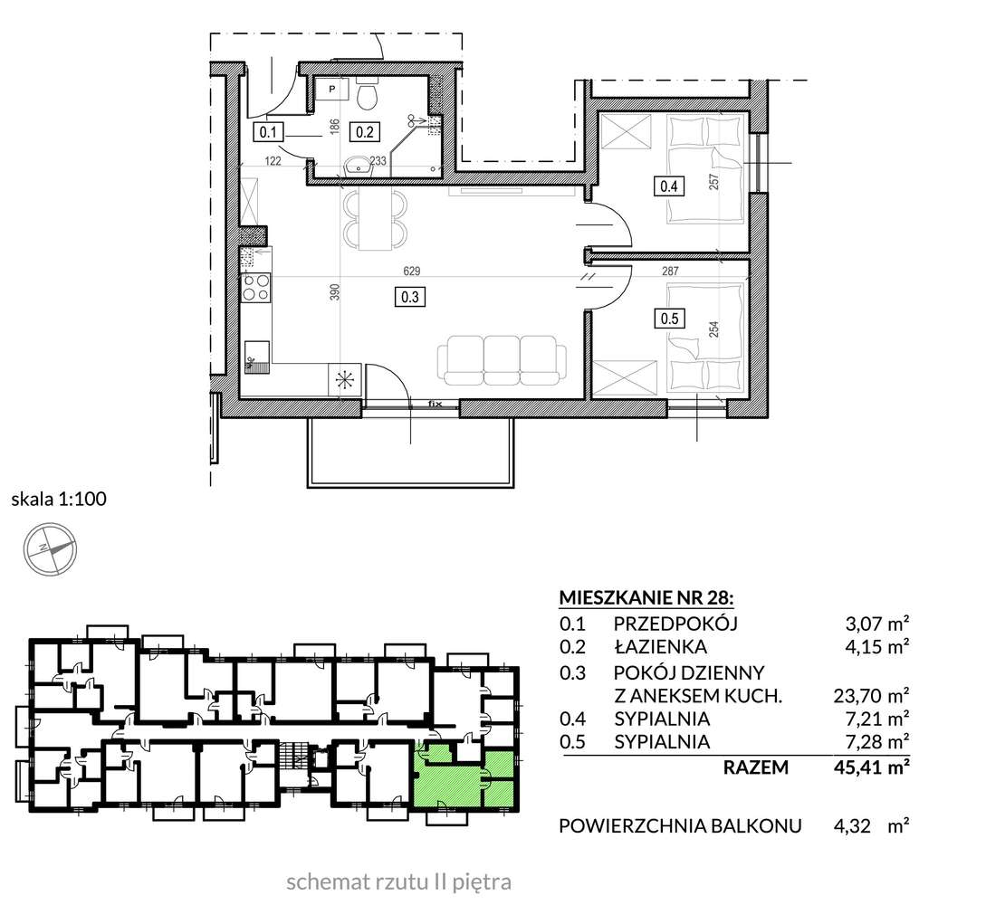 Funkcjonalny apartament 3 pokojowy - Pełny obrazek: 5/11