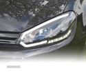 FAROIS FRONTAIS PARA VOLKSWAGEN VW GOLF MK6 08-12 TUBE LIGHT FUNDO PRETO - 2