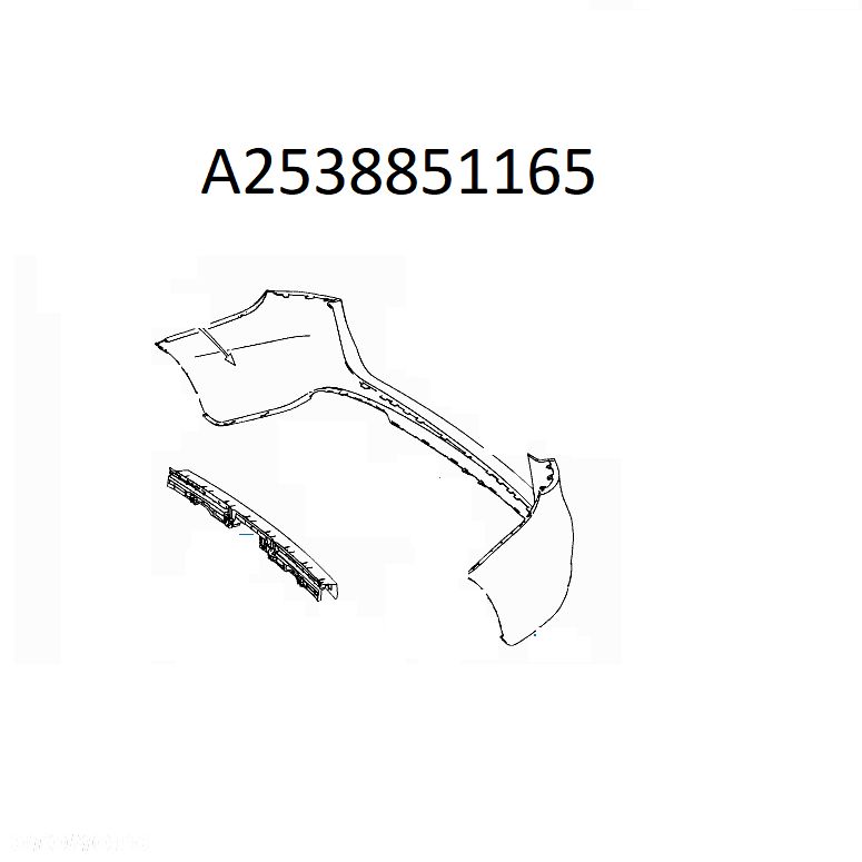 ślizg wspornik mocowanie zderzak tylnego Mercedes GLC A2538851165 - 1