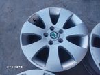 SKODA SUPERB II FELGI ALUMINIOWE R16 7J ET45 5X112 ORYGINAŁ PROSTE! - 5