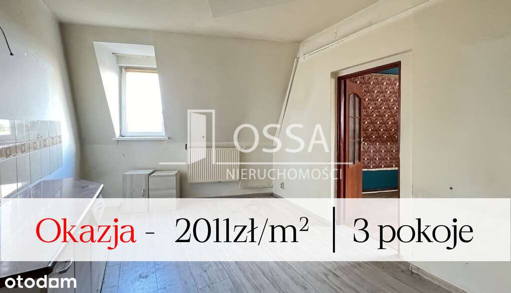 3 pokoje w centrum Inowrocławia + strych - 98,38 m-0