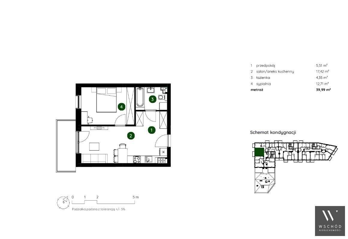 2 pokoje + balkon | Promocja - Pełny obrazek: 4/5