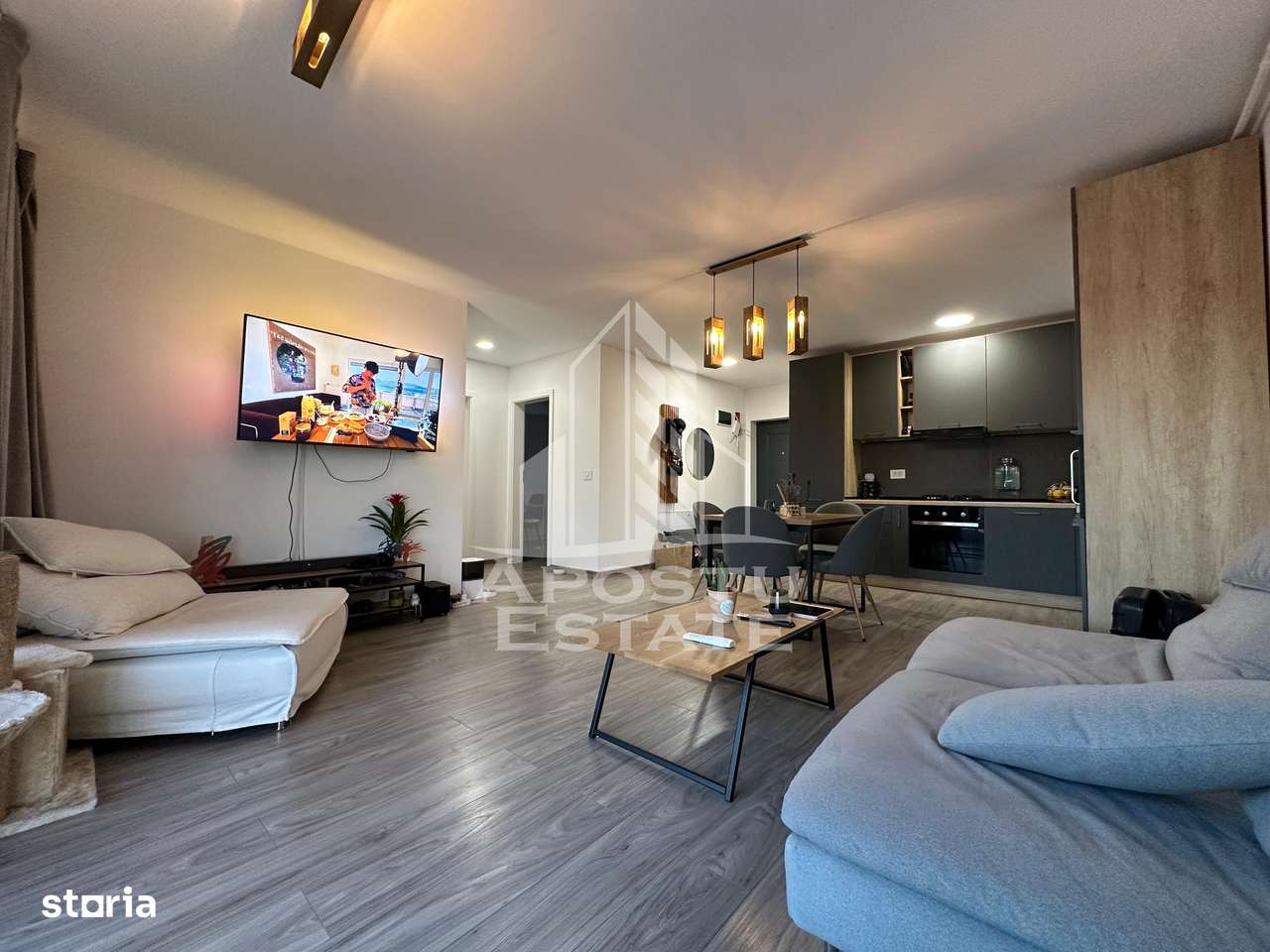 Penthouse cu 3 camere si 2 bai complet mobilat si utilat in Braytim. - Imagine principală: 1/16