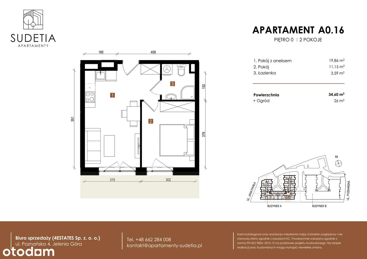 Apartamenty Sudetia | mieszkanie 2-pok. | A0.16 - Pełny obrazek: 2/8