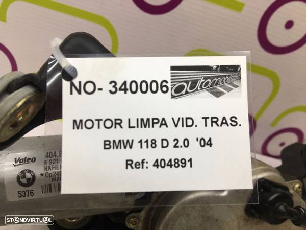 Limpa Vidros Traseiro BMW 118 D	2.0 122 Cv de 2004	- Ref : 404891	- NO340006 - 4