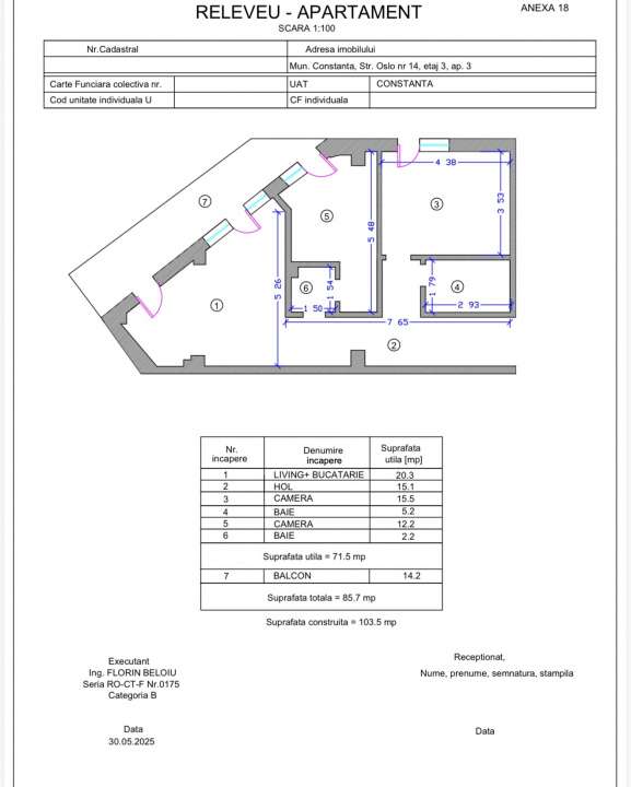 Apartament 3 camere 84,51mp Tomis Plus - Boreal Constanta - Imagine principală: 3/17