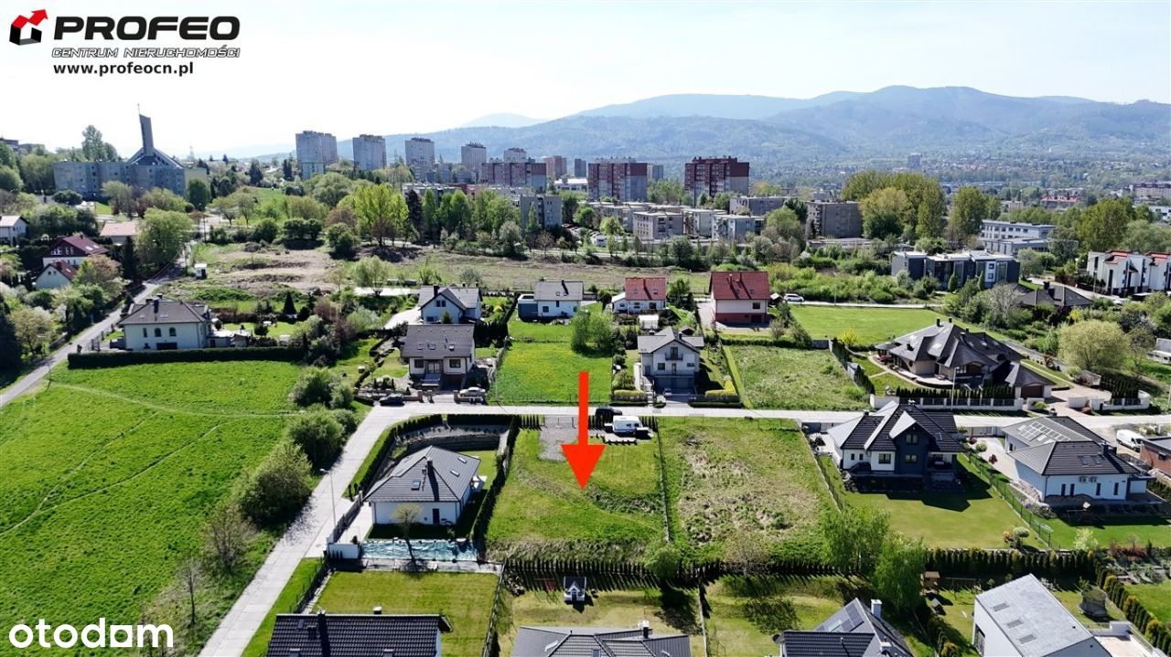 Działka, 942 m², Bielsko-Biała