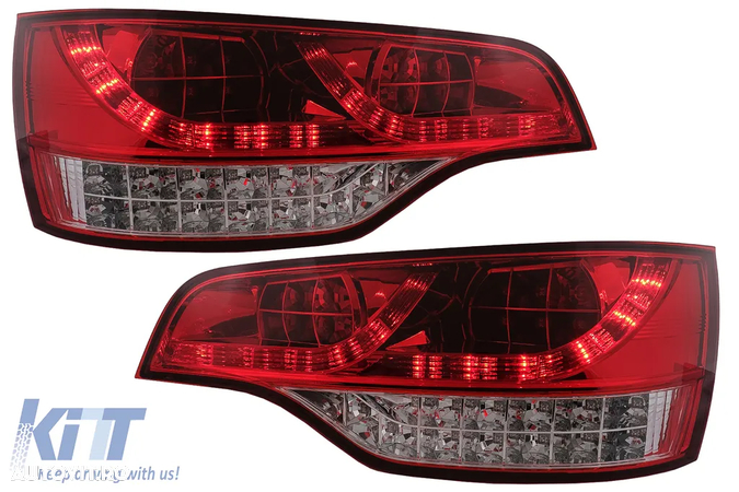 Stopuri LED compatibil cu AUDI Q7 4L (2006-2009) Rosu Clar - 1