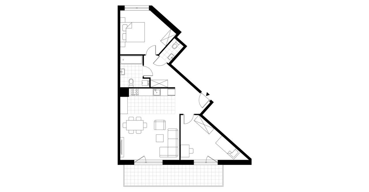 3-pokojowe mieszkanie 73m2 + balkon - Pełny obrazek: 3/8
