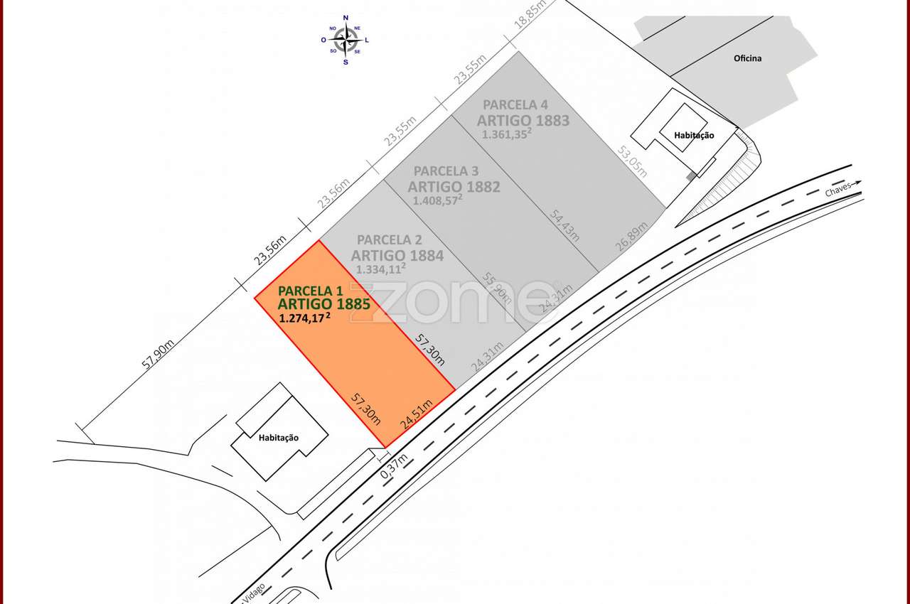 Lote de terreno para construção [1] - Grande imagem: 1/8