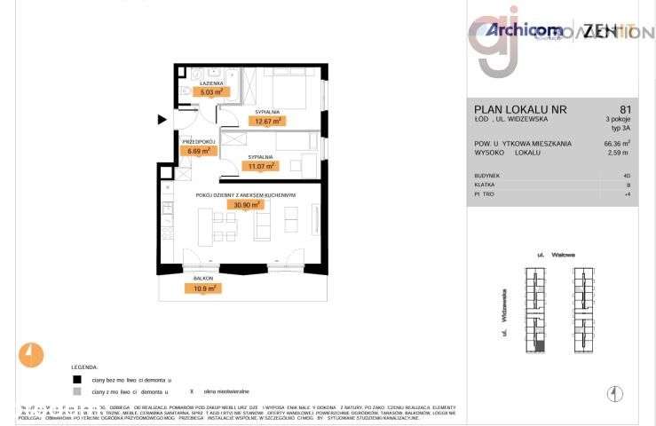 Ładne przestronne 3 pokoje z dużym balkonem Zenit-1