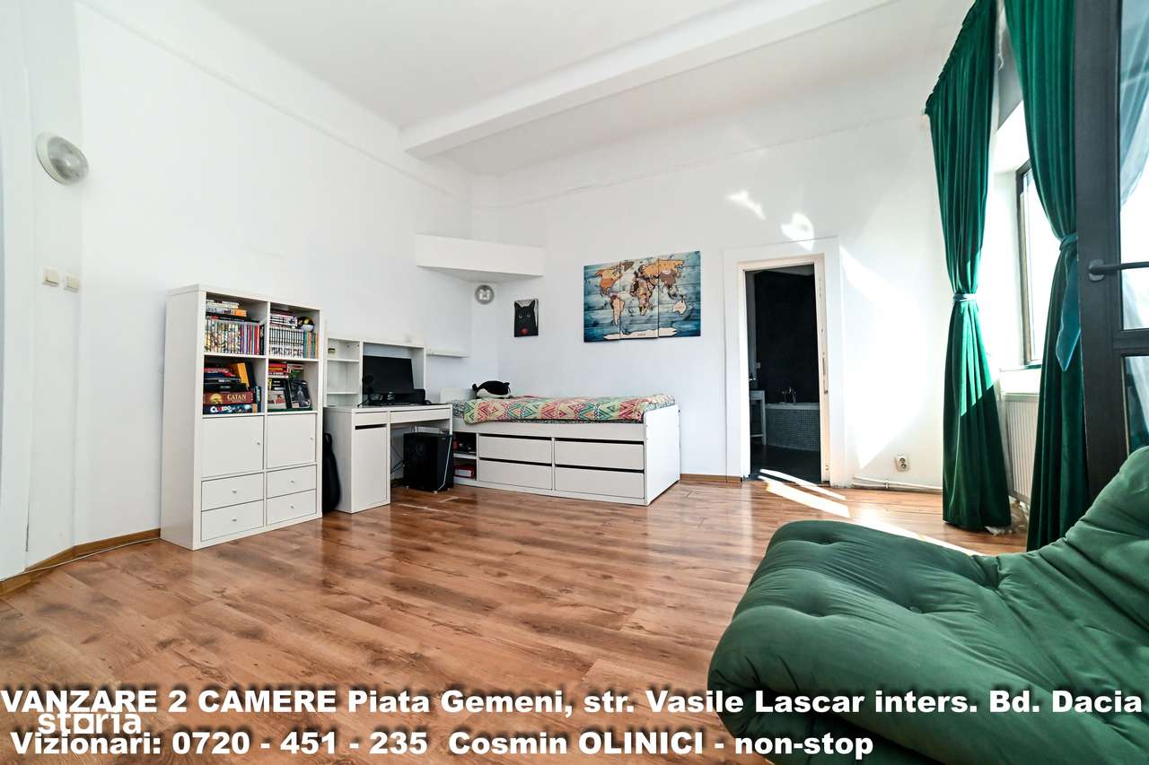 Vanzare 2 cam. DACIA, Piata Gemeni, str. V. Lascar, SU 68mp, ST. 94mp-9
