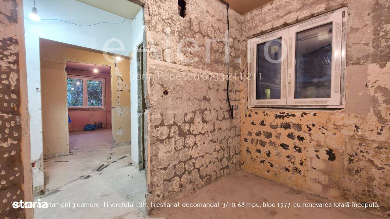 Apartament 3 camere Tineretului – renovare începută, decomandat, 3/10!-7