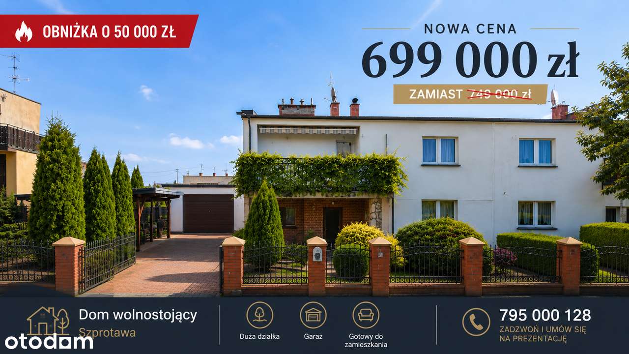 Wyjątkowy Dom z Ogrodem Garażem i PIWNICĄ – Szprotawa