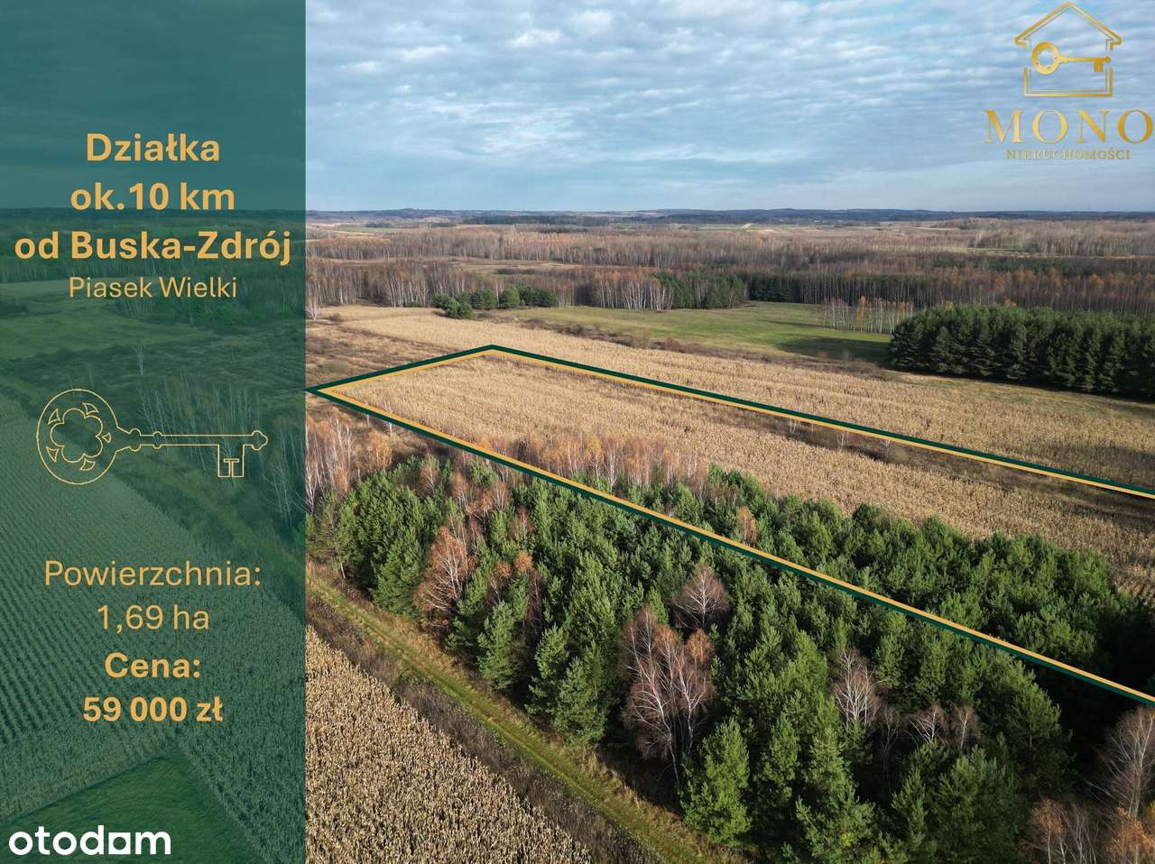 Działka 1,61 ha ok. 10 km od Buska-Zdrój-0