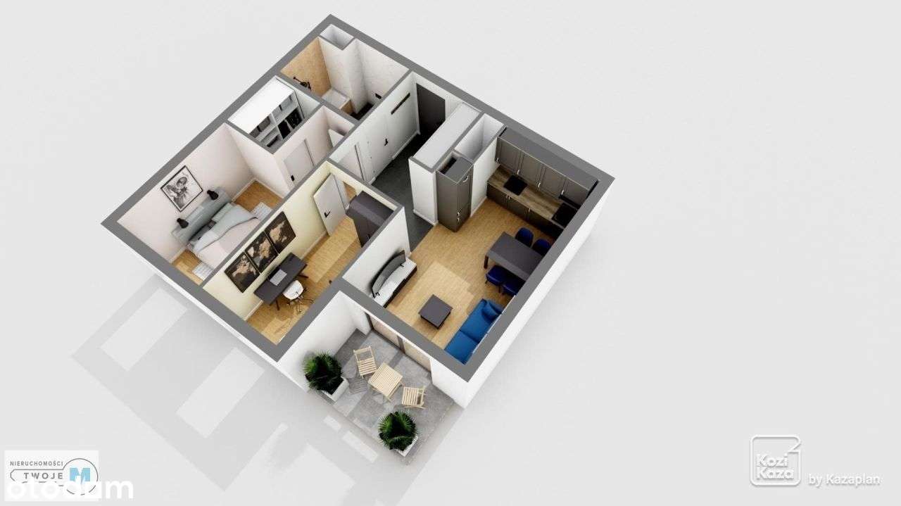 Mieszkanie przy Ujk - 1 Etap -3 pokoje z aneksem - Pełny obrazek: 3/10