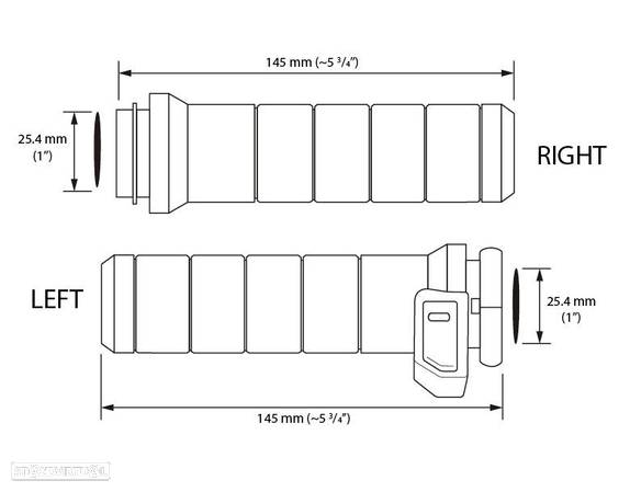 punhos aquecidos koso hg-13 com regulador 130mm - 2