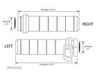 punhos aquecidos koso hg-13 com regulador 130mm - 2