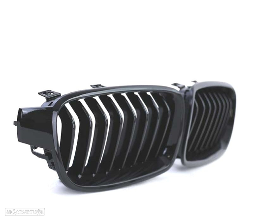 GRELHAS FRONTAIS PARA BMW SERIE 3 F30 F31 M PERFORMANCE 11-15 PRETO BRILHANTE - 3