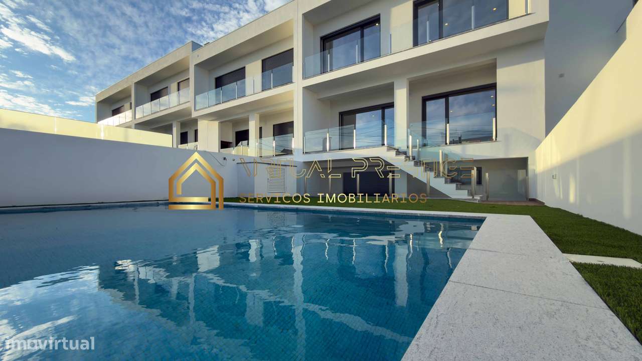 Moradia T4+1 nova com piscina e garagem em Palhais + cave com escri...-30