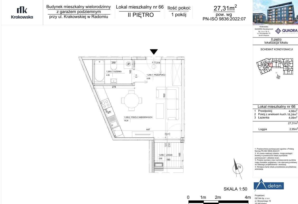 KRAKOWSKA | mieszkanie 1-pokojowe | M66 - Pełny obrazek: 2/10