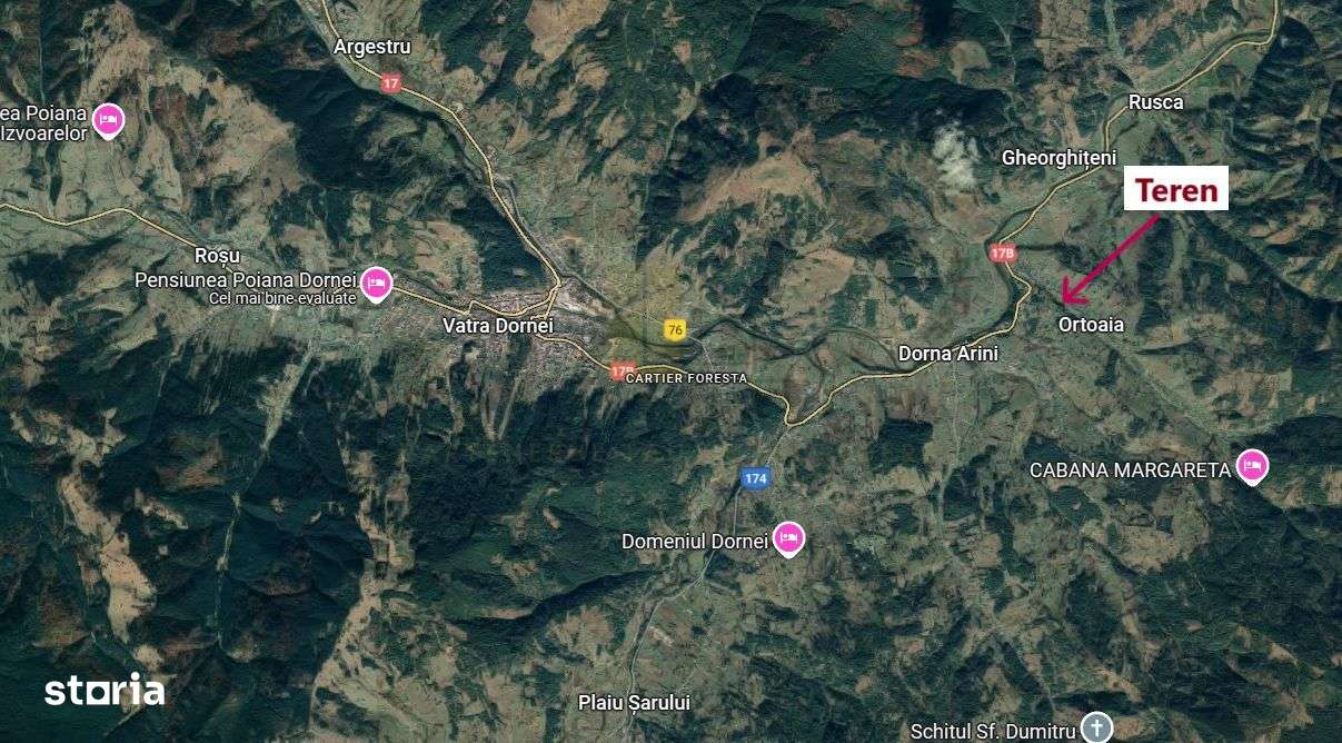 Teren Intravilan Dorna Arini, curent, apa, asfalt - Vatra Dornei-6