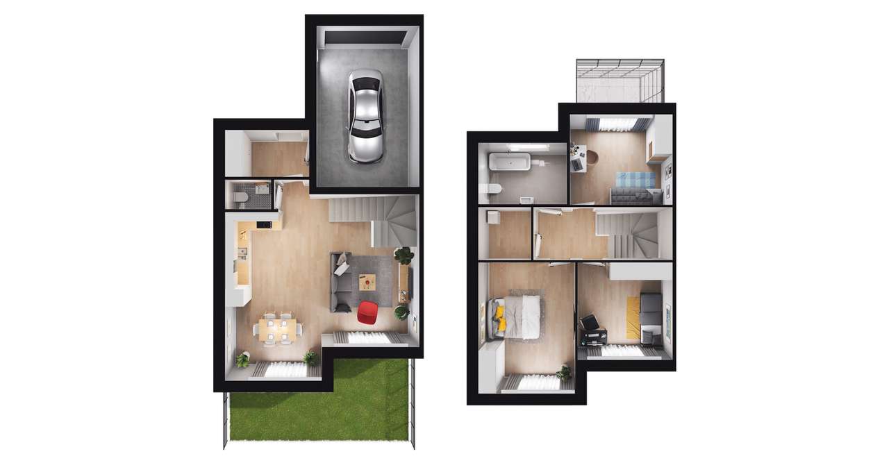 4-pokojowy dom 112m2 + ogródek Bez Pośredników - Pełny obrazek: 2/8
