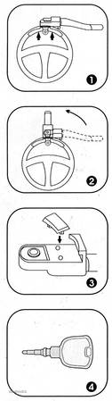 Antifurt auto pentru volan model RotaryLock, marca Carpoint - 3