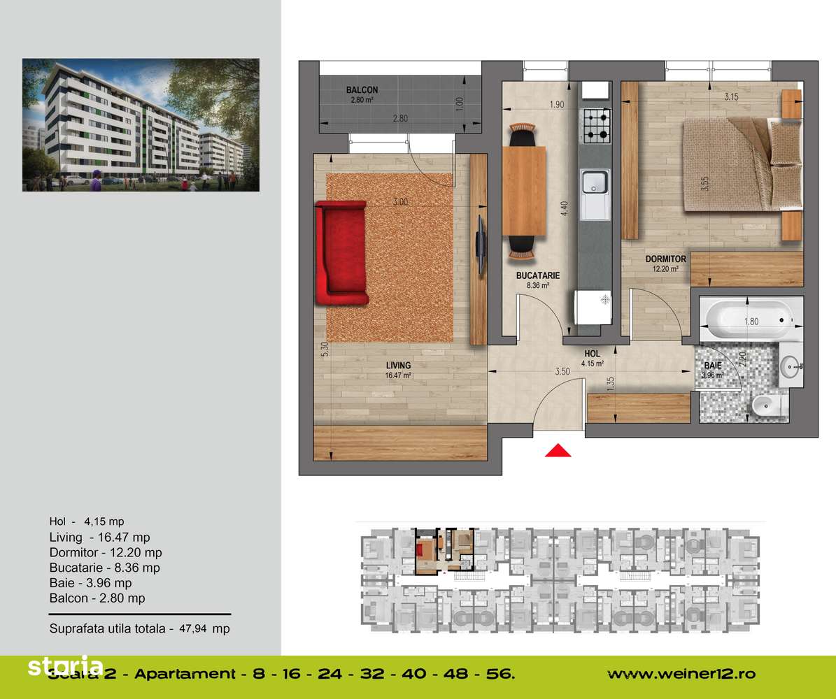 Weiner Residence Militari Apartament 2 Camere Direct Dezvoltator VEST-2