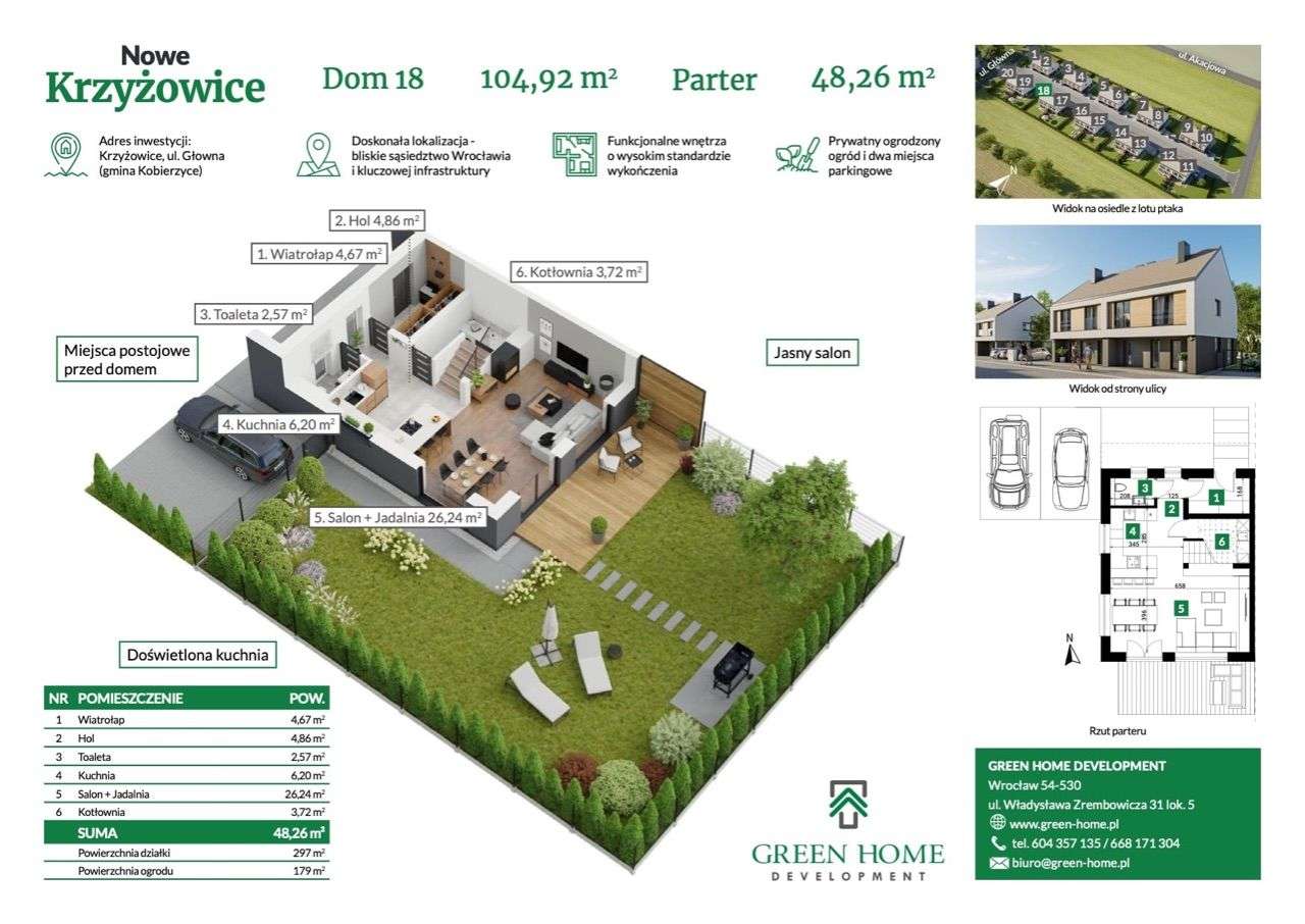 Nowe Domy w zabudowie bliźniaczej Krzyżowice - Pełny obrazek: 4/11