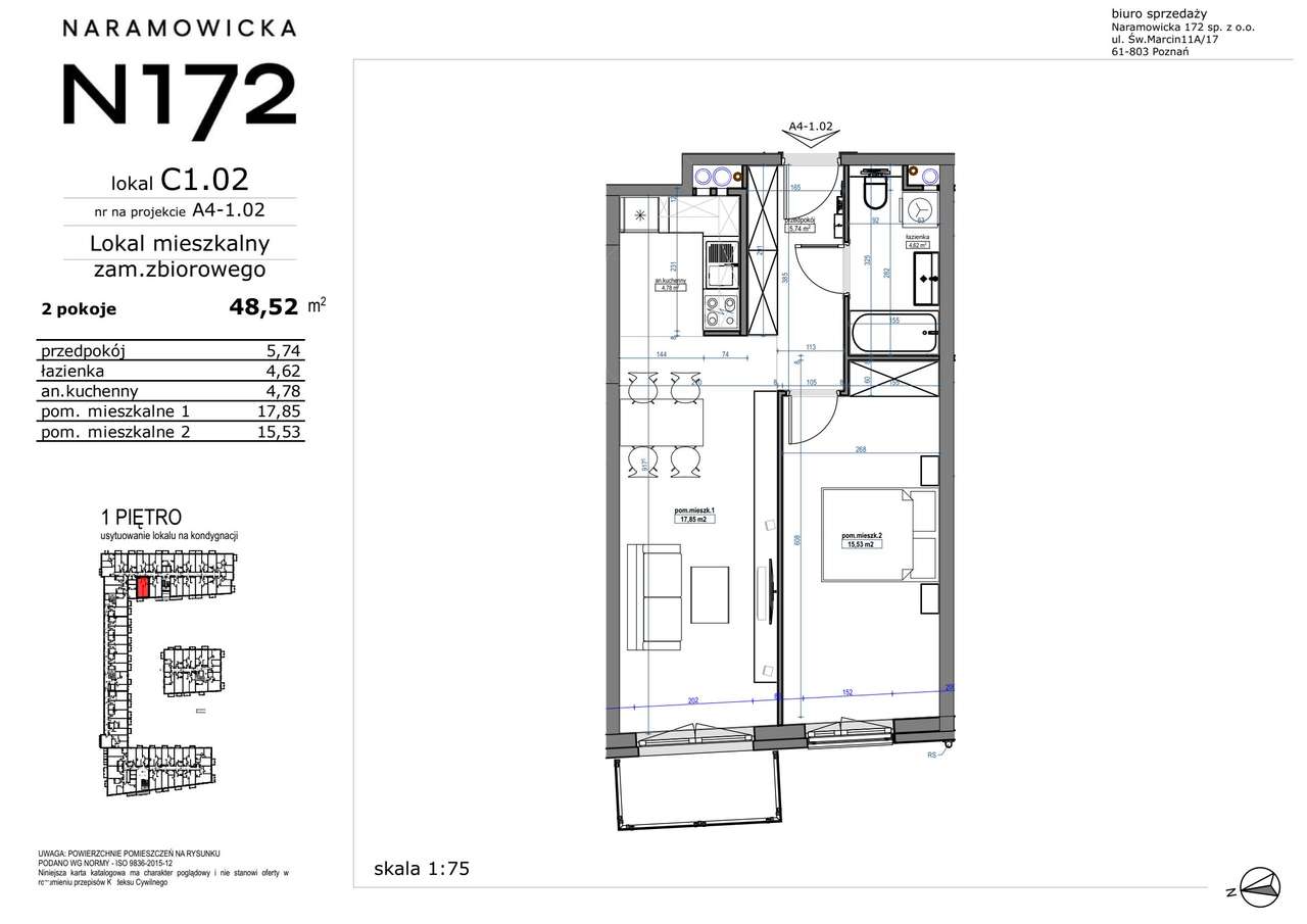 2-pokojowe mieszkanie 48m2 + balkon Bez Prowizji - Pełny obrazek: 2/9
