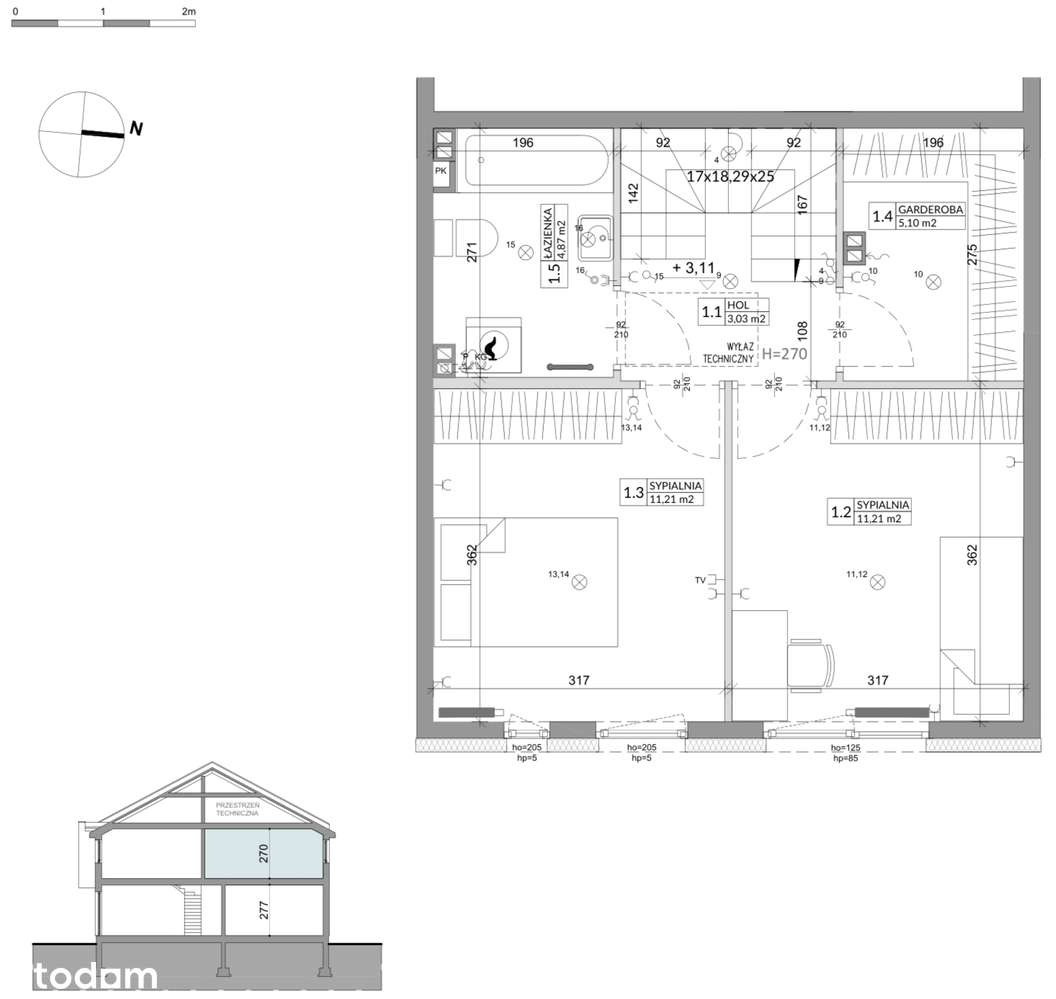 Nowy dom | osiedle z 2026 roku | parking | ogródek | 69m2 | Białołęka - Pełny obrazek: 3/8