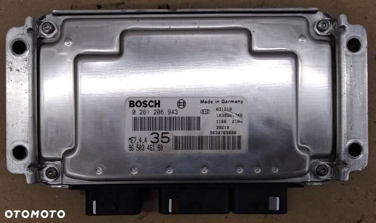 Peugeot 307 1.6 16V komputer sterownik silnika 0261206943 9650346180 9657499880 9638765680 9647481280 - 2